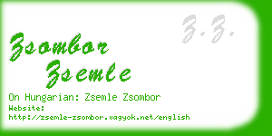 zsombor zsemle business card